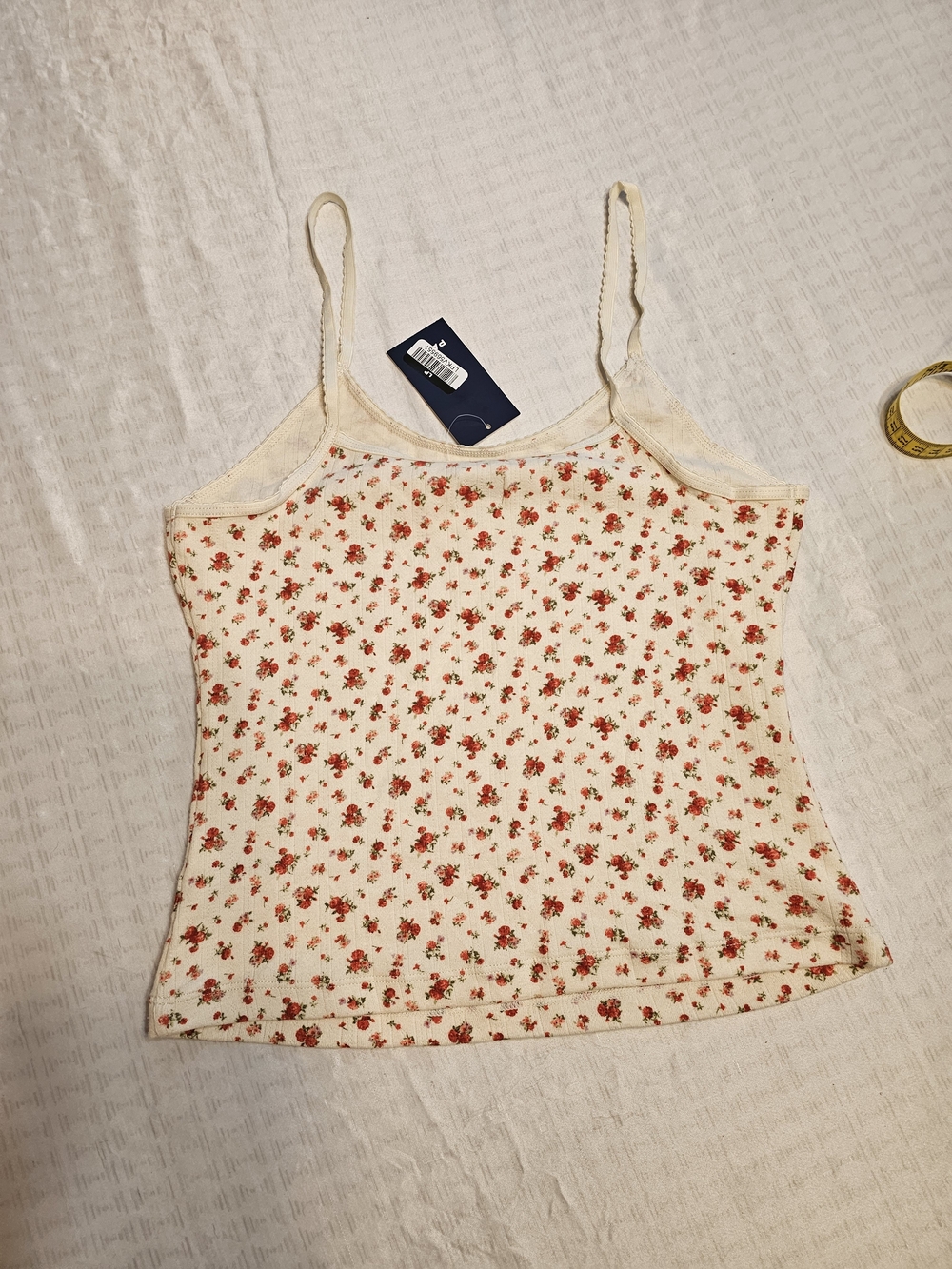 Parke x Target Floral Pointelle NWT Cream Red Camisole - Picture 2 of 3